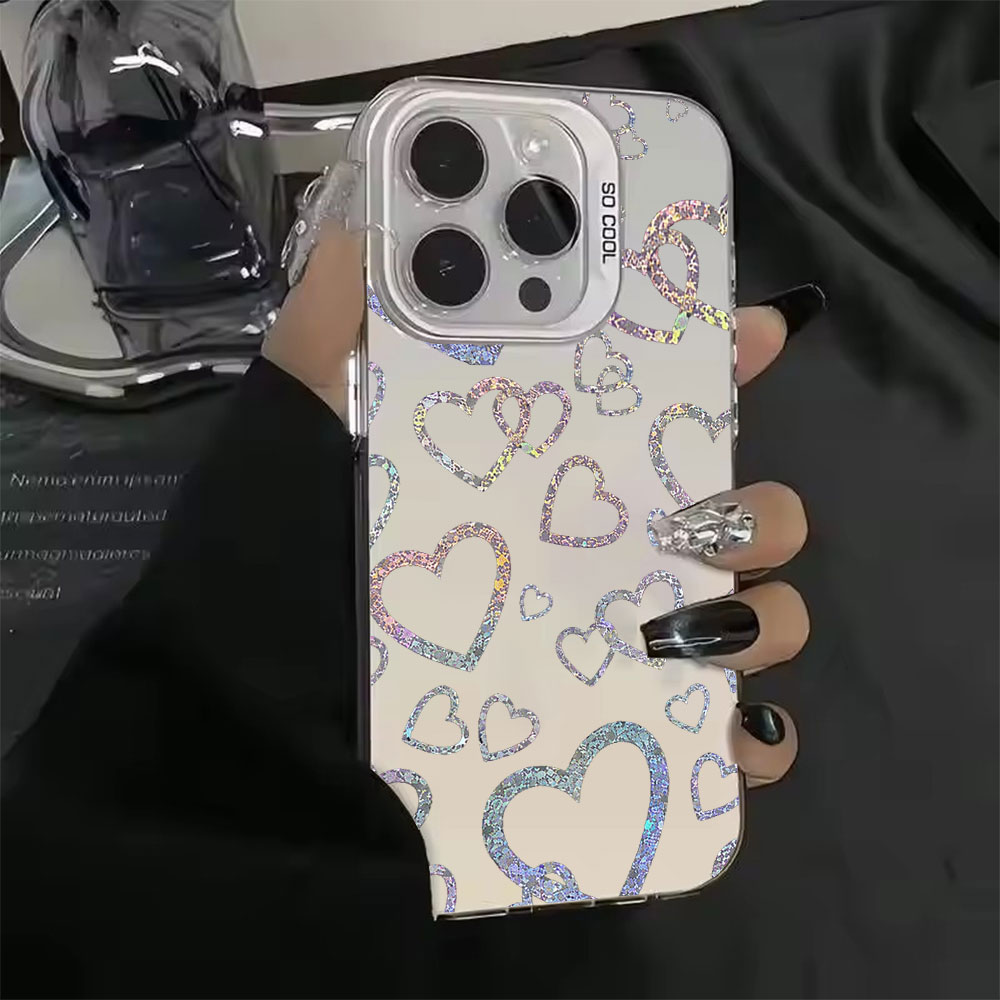 Kleurrijke hoes met hartprint  - Apple Iphone 15 Pro Max recensie en prijs