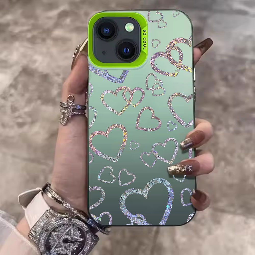 Kleurrijke hoes met hartprint  - Apple Iphone 15 Pro Max recensie en prijs