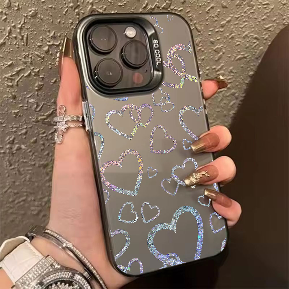 Kleurrijke hoes met hartprint  - Apple Iphone 15 Pro Max recensie en prijs