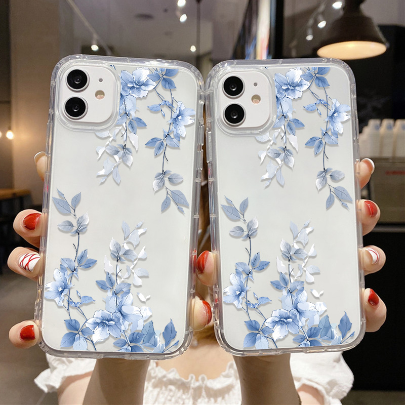 Blauwe bloem transparant telef - Apple Iphone 15 Pro Max recensie en prijs