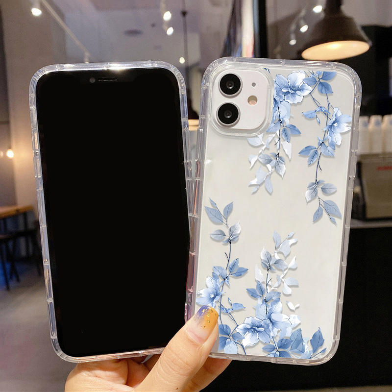 Blauwe bloem transparant telef - Apple Iphone 15 Pro Max recensie en prijs
