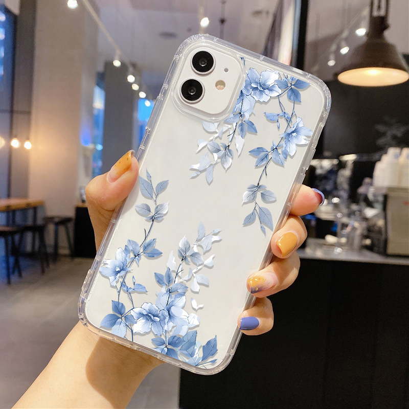 Blauwe bloem transparant telef - Apple Iphone 15 Pro Max recensie en prijs